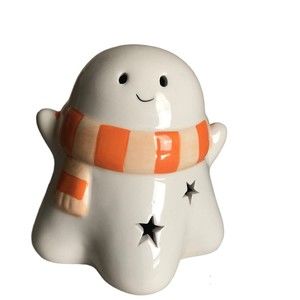 Target Bullseye  Ceramic LED Light Up Ghost 2022 Halloween Decor NWOT